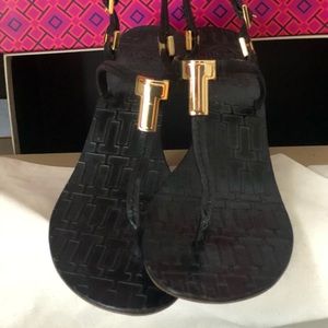 Tory Burch T wedge sandals